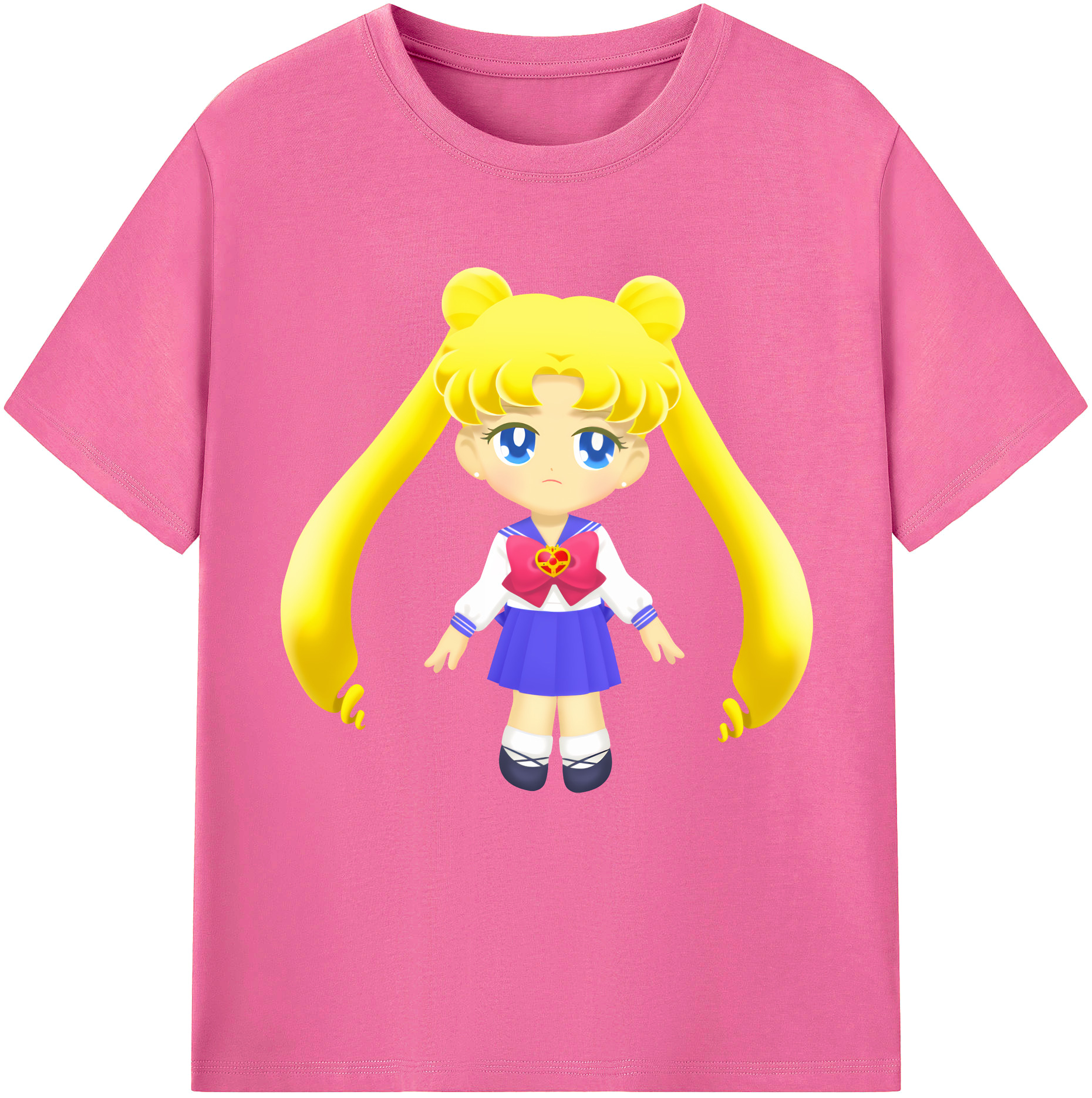 （画像用） 美少女戦士セーラームーン 愛野 美奈子 あいの みなこ Sailor Moon Aino Minako レディースカジュアルプリントTシャツ（綿100％）